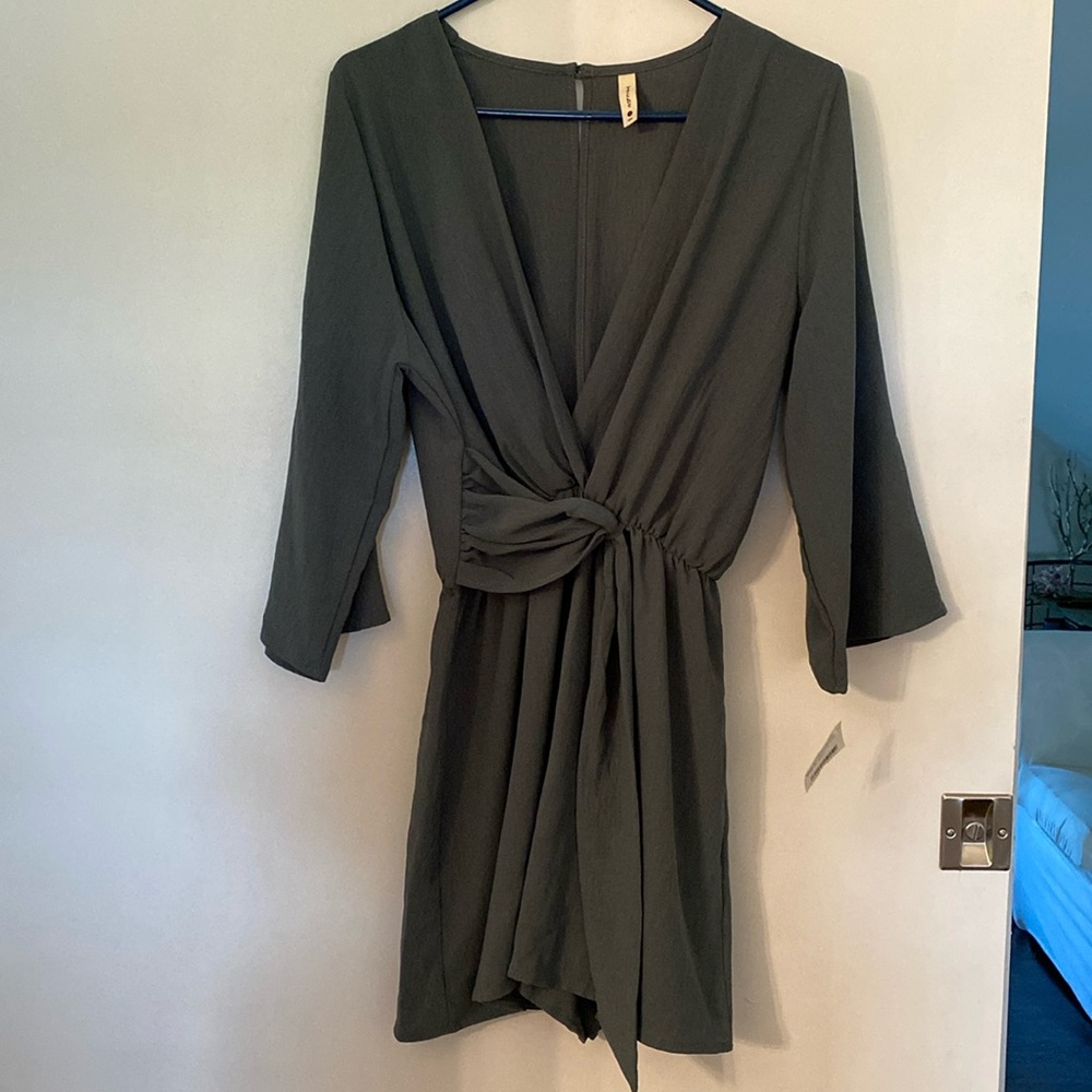 NWT boutique Olive green romper